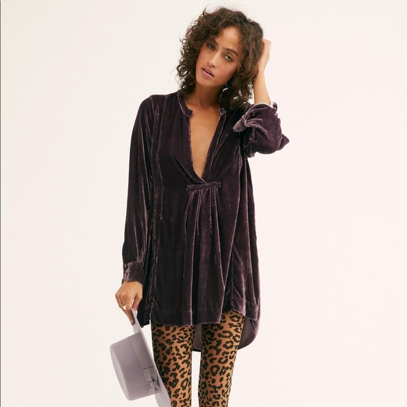 ꊛ Velvet Long Sleeve Pocket Casual Mini Shirt ꊛ - Picture 8 of 11